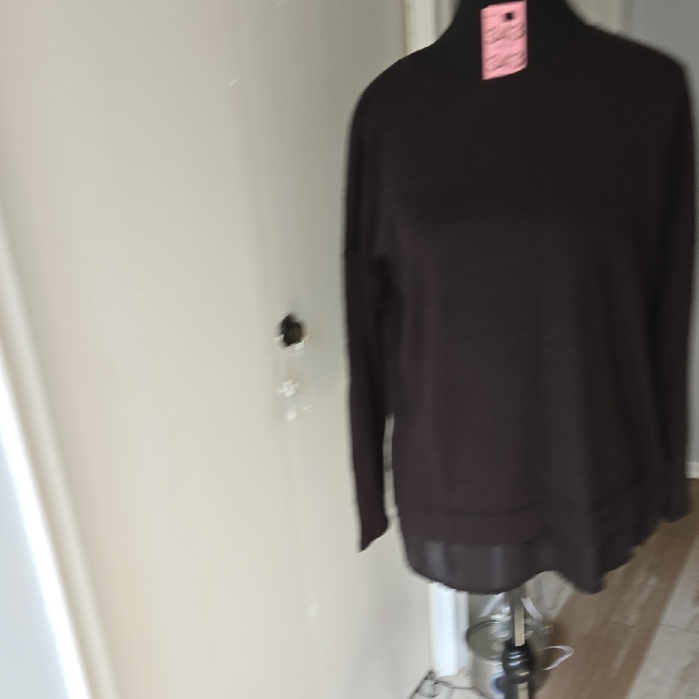 P343. IMNYC Black Top with sheer underlay |L